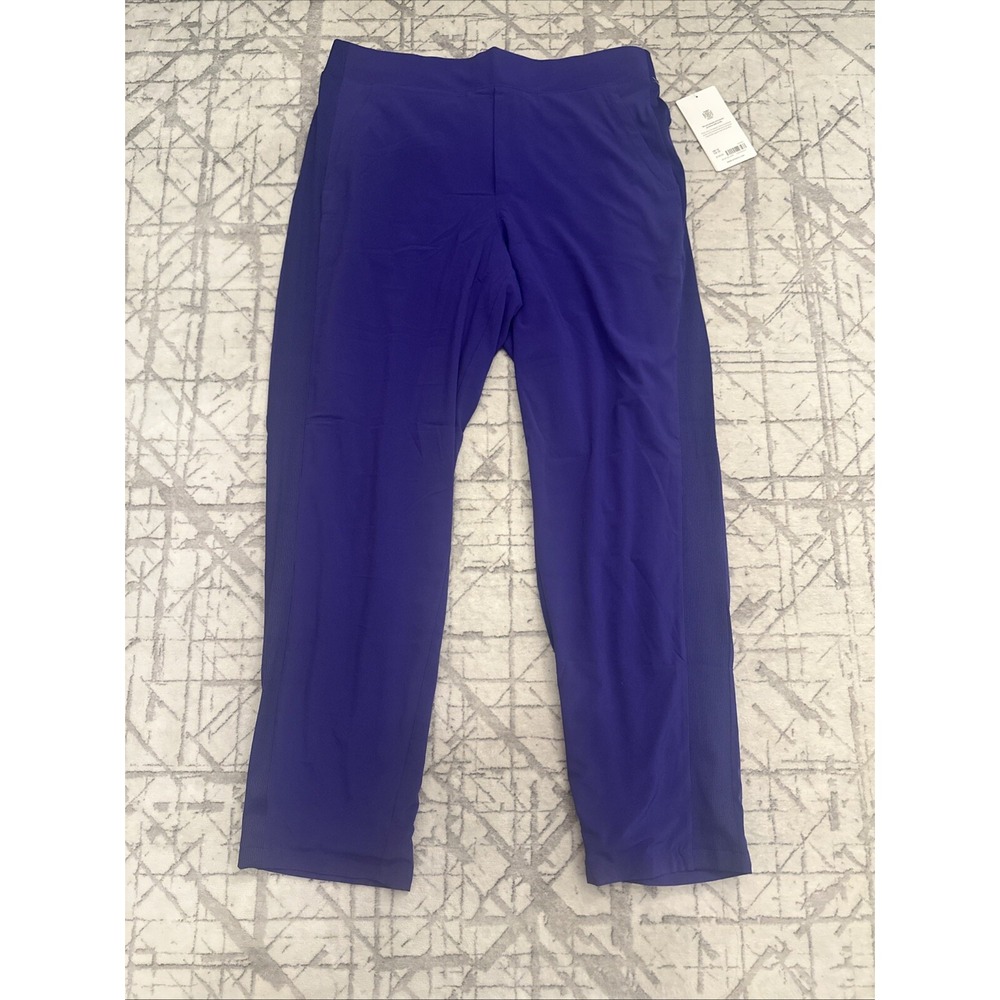 Athleta Brooklyn Lined Pant Purple Ankle Trousers Womens 12 NEW 467191-02-2-0007